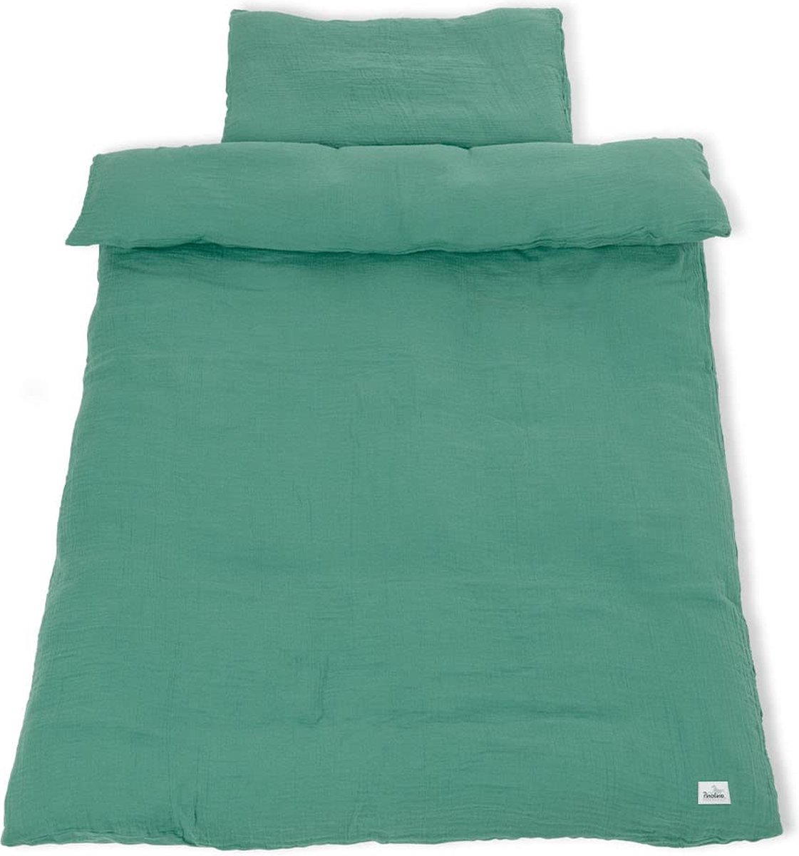 Mousseline beddengoed voor kinderbedden pastelgroen 2-delig één maat