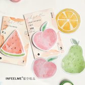 Fruitjes Plakbriefjes-4 Stuks-Memo Stickers-Sticky Notes