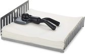 Servethouder in de vorm van een bed met slapende man - Zilver/Zwart napkin holder