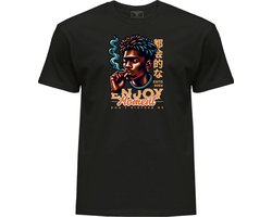Nice Weed t-shirt Enjoy Moment chill model 100% cotton high quality Funny t-shirt with weed quote