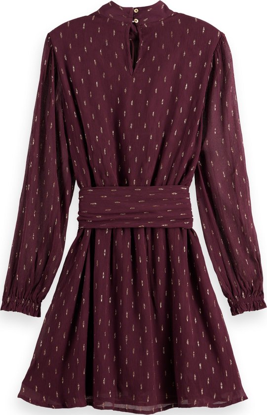 Scotch & Soda LUREX MINI DRESS WITH WRAP DETAIL Dames Jurk - Maat 38