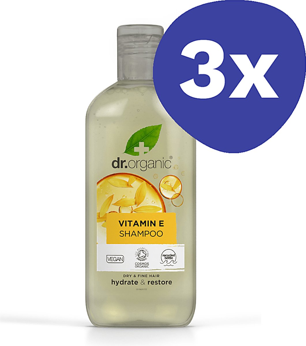 Dr Organic Vitamine E Shampoo (3x 265ml)