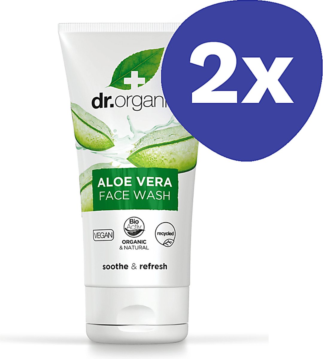 Goedkoopste Dr Organic Aloë Vera Gezichtsreiniger (2x 150ml