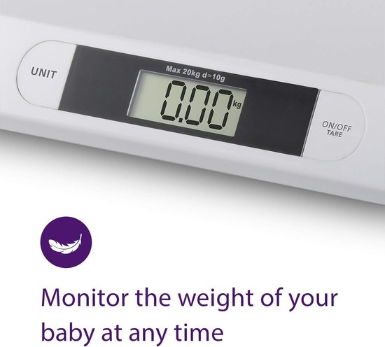 Pèse-bébé Numérique 20 Kg - Fonction Tare, Unités Kg/lb/st - Pour Nouveau-nés Et Petits Animaux - Arrêt Auto