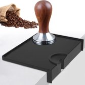 Tampermat, siliconen, 21 x 15 x 3 cm, koffiemat, espresso tamper met randbescherming, tampermat, afdruipmat, koffiezetapparaat voor beschermt werkblad, koffiehoek, ideale accessoire met