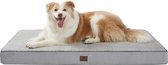 Orthopedisch hondenbed, 75 x 50 x 6 cm, schuim, hondenkussen, hondenmat voor kleine honden, wollige hondenmatras, hoes afneembaar, waterdicht en wasbaar, antislip bodem