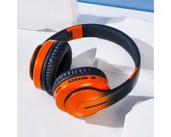 WizBay Premium Select® Headset met Microfoon HIFI Stereo - Headset Draadloos - HD Bluetooth Phone Call - Ingebouwde Microfoon - Superior 40mm Coil Sound -SD Card - Verstelbare Hoofdband - Soft Zuurstof doorlatend Ear Pads - Kleur Oranje met Zwart