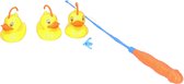 Hengelspel/eendjes vangen - oranje/blauw - kermis spel - voor kinderen - bad eendjes - bad speelgoed