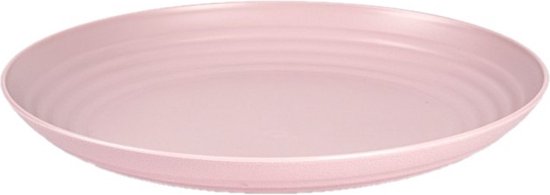 Plasticforte Camping Servies set - kunststof - roze - 4x borden/4x drinkbekers/4x kommetjes - onbreekbaar van PlasticForte — afbeelding 5
