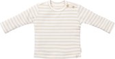 T-shirt à rayures Little Dutch - Manches longues - Mt. 68 – Sable/ Wit