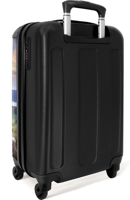 NoBoringSuitcases.com® - Valise cabine Chemin - Nature - Coucher de soleil - Nuages - Bagage à main - Valise de voyage - Valise chariot - Valises 55x40x20 cm - 55x35x25 cm