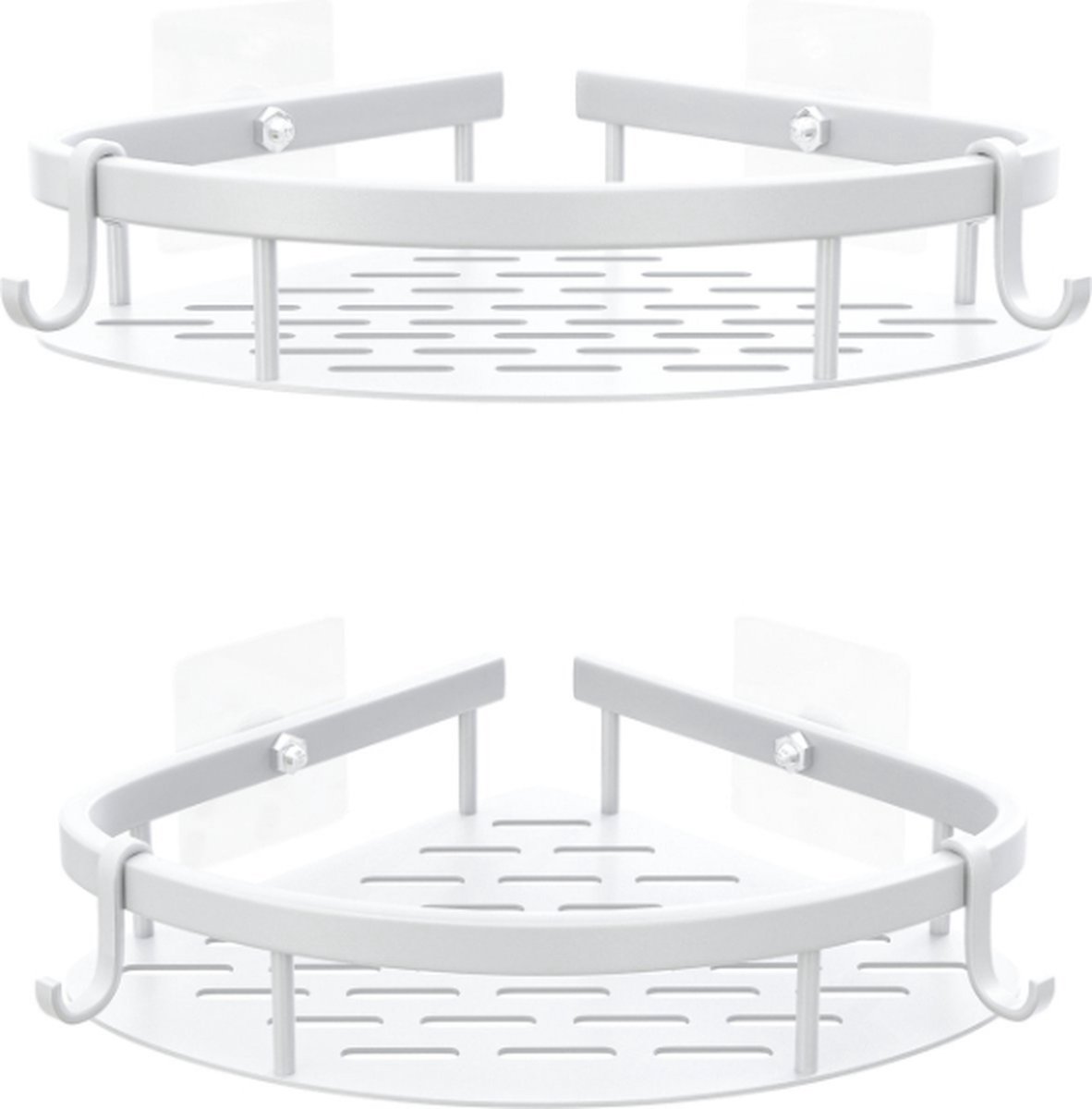 Nolad® - Doucherek zonder boren - Keukenrek - Doucherekje - Gootsteen organizer - Badkamer accessoires - Wit