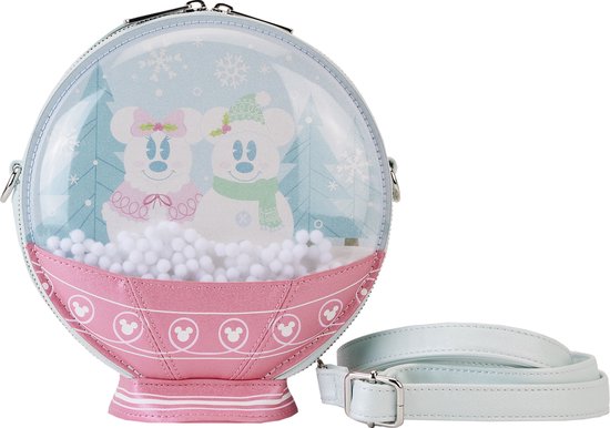 Disney Loungefly Crossbody Bag Mickey & Friends Winter Snowglobe