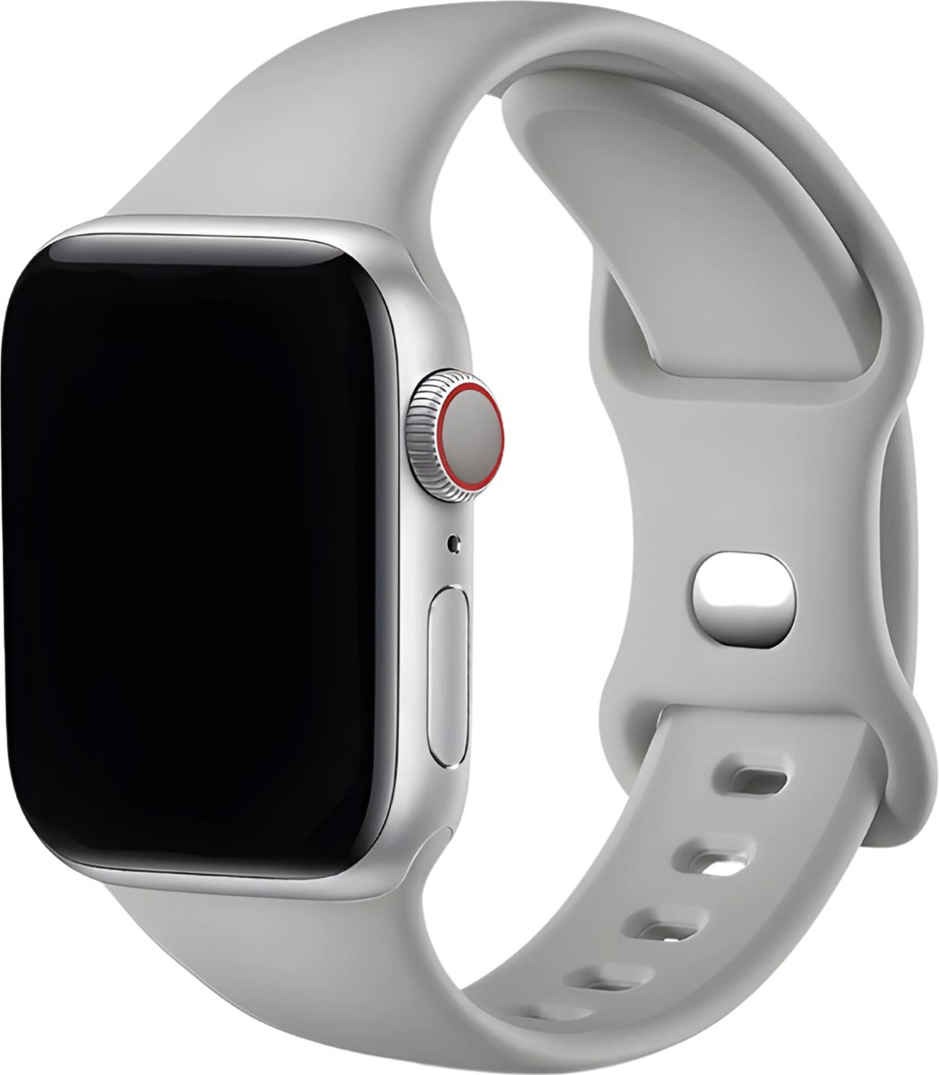 Innerlight® Sport - Grijs - 42/44/45/46/49mm - M/L - Siliconen bandje geschikt voor Apple Watch - Geschikt als Apple watch bandje voor Series 1/2/3/4/5/6/7/8/9/10/11/SE/Ultra/Ultra 2