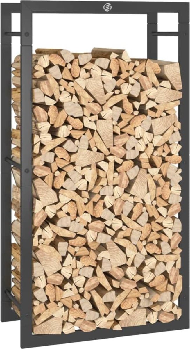 Equivera Haardhoutopslag - 50 x 28 x 94 - Houtopslag - Haardhout Opslag - Brandhoutrek - Houtberging