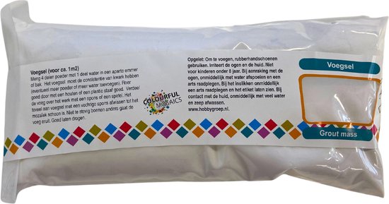 Mosaïques colorées, jointure mosaïque blanche 250 g - jeu créatif.