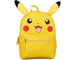 KIMU Rugtas Gele Hamster met Oren Klein - Kleine Rugzak Schooltas Geel - Tas Kinderen Kindertas Kinder Gymtas Kind Tasje Rugtasje Rugzakje Gymtasje Cartoon Muis Jongen Meisje Pika Festival