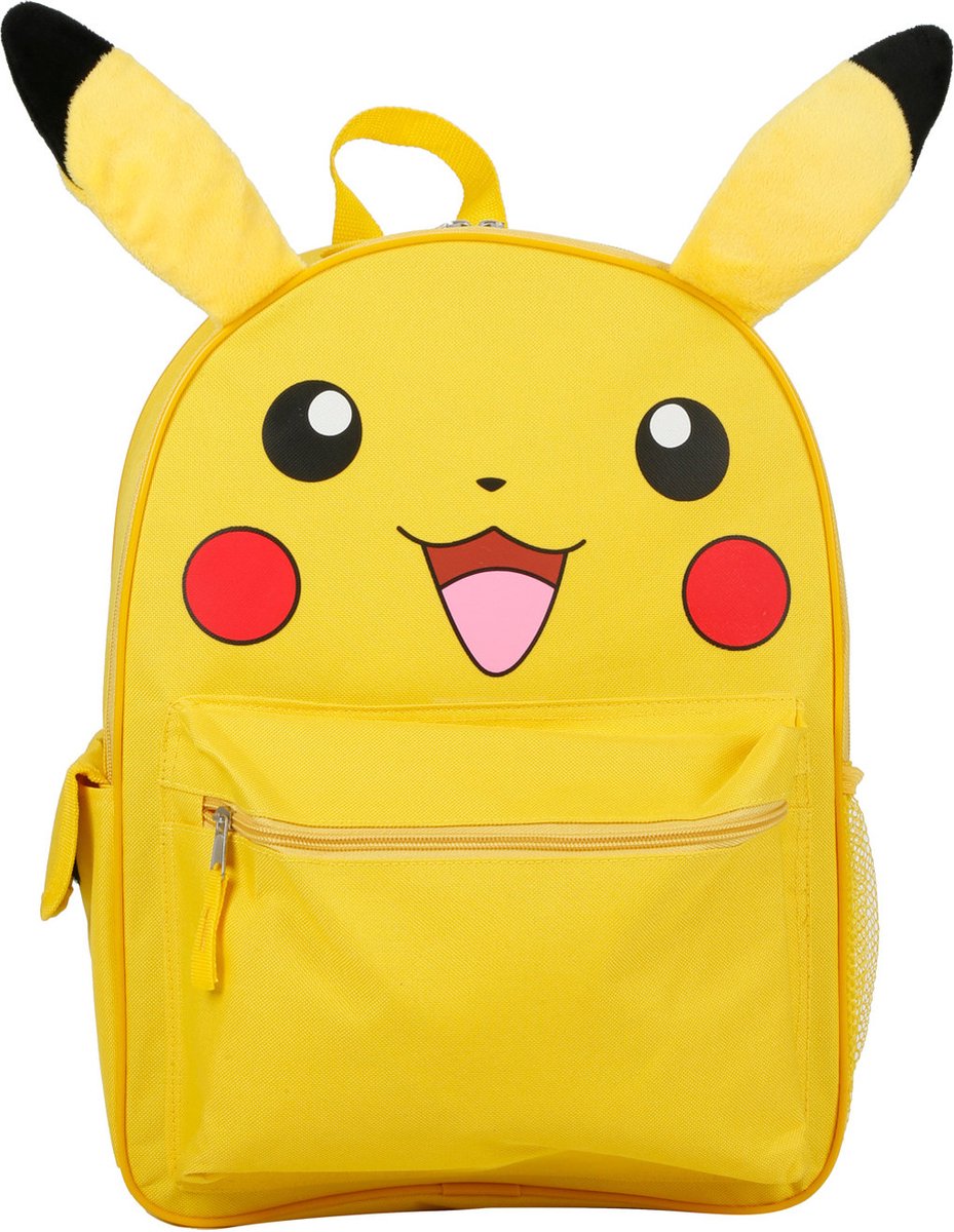 KIMU® Rugtas Gele Hamster met Oren Klein - Kleine Rugzak Schooltas Geel - Tas Kinderen Kindertas Kinder Gymtas Kind Tasje Rugtasje Rugzakje Gymtasje Cartoon Muis Jongen Meisje Pika Festival