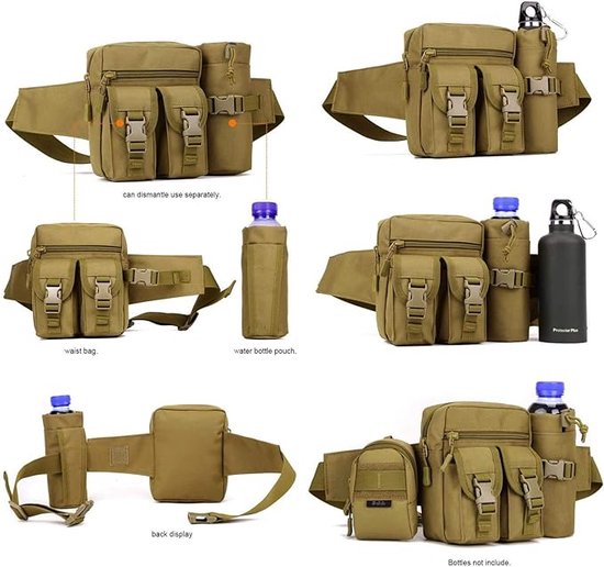 Accessoire Sport Outdoor Sac Banane GERIINEER Avec Porte-bouteille - Sport Randonnée Vélo Sac Ceinture Nylon Accessoire Sport Outdoor Sac Banane GERIINEER Avec Porte-bouteille - Sport Randonnée Vélo Sac Ceinture Nylon
