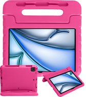 Kinderhoes Geschikt voor iPad Air 6 (11 inch) Hoes Kinder Hoesje Kids Case Cover Kidsproof - Hoesje Geschikt voor iPad Air 2024 (11 inch) Hoesje Kinder Hoes - Roze
