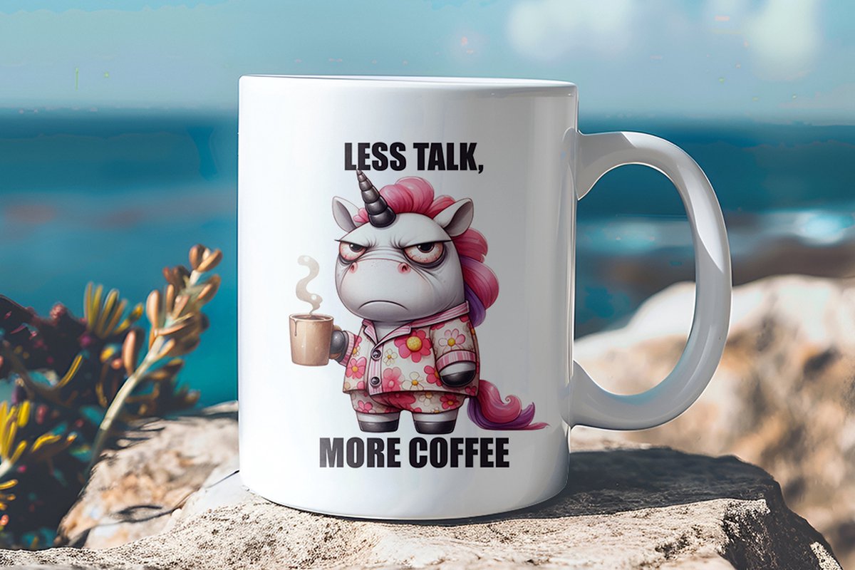 Mok – "Less Talk - More Coffee" – Voor de Koffiepuristen