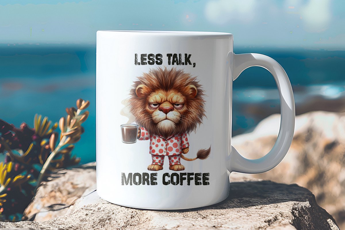 Mok – "Less Talk - More Coffee" – Voor de Koffiepuristen