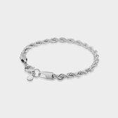 Rope Armband 5 mm - Zilveren Schakelarmband - 19 cm lang - Armband Heren - Olympus Jewelry