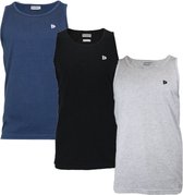 3-Pack Donnay Muscle shirt (589006) - Débardeur - Homme - Marine/Noir/Gris chiné (474) - taille 4XL
