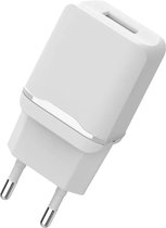 Adapter USB - Oplader Geschikt voor iPhone en Samsung - 12W Vermogen - Adaptive Fast Charger - Stekkerblok - Wit