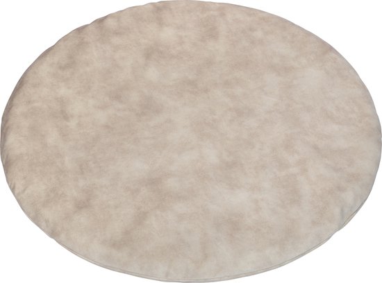 Kidsmill Boxmatras Hoes Rond Velours Natural 90 doorsnede