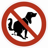 15 Stickers van 5 cm | 15x 5cm Stickers Dierlijke Uitwerpselen - Hondenpoep Verboden - Hier Geen Hondenpoep (