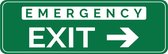 5x 200x75mm | Exit sticker emergency right sticker | Nooduitgang rechts