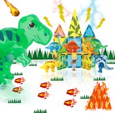 Magnetic Tiles- Dino - Magnetisch Speelgoed – 49 stuks - Constructie speelgoed - Magnetische tegels - Montessori speelgoed - Magnetic toys - Magnetische bouwstenen - Speelgoed Kinderen - Magna minds