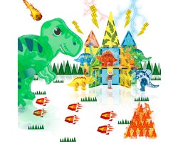 foto van Magna Minds - Magnetic Tiles - Dino - Magnetisch Speelgoed - 49 stuks - Constructie speelgoed - Magnetische tegels - Montessori speelgoed - Magnetic toys - Magnetische bouwstenen - Speelgoed Kinderen