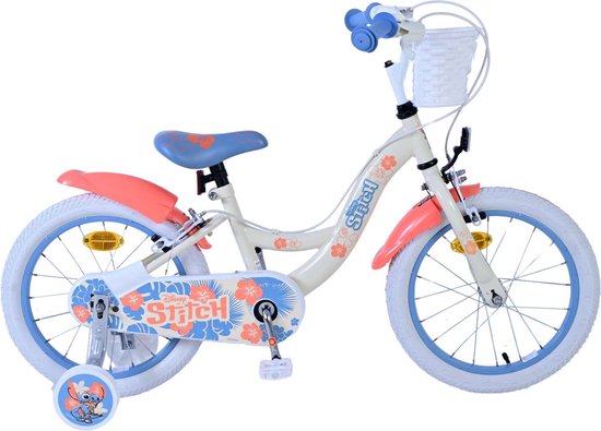 Stich Disney Stitch 12 inch kinderfiets voor meisjes twee handremmen Stich Disney Stitch 12 inch kinderfiets voor meisjes twee handremmen