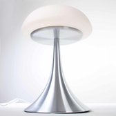 Moderne tafellamp Ancilla | 1 lichts | wit / staal | glas / metaal | 39 cm | modern design