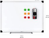droog uitwisbaar en magnetisch - Magnetische whiteboard voor thuis of op kantoor. 60 cm x 45 cm