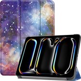 Case2go - Tablet hoes geschikt voor Apple iPad Pro 13 (2024) - Tri-fold hoes - Auto/Wake functie - Galaxy