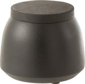 J-Line Pot A Provision Metal Brillant Noir Large
