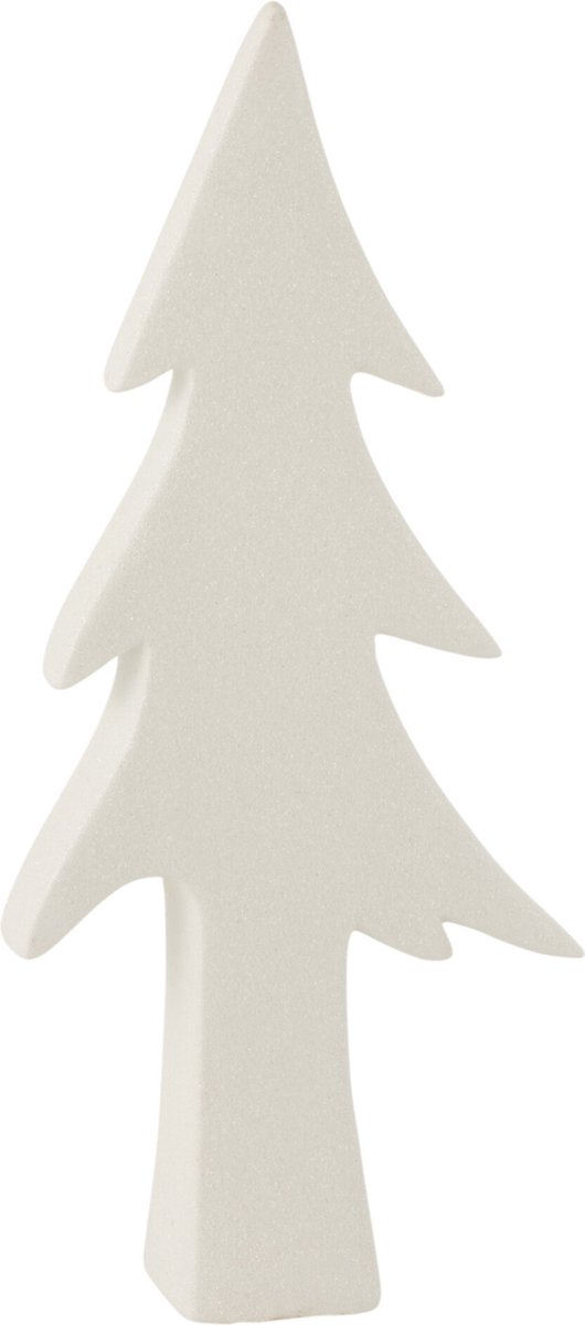 Keramieken witte kerstboom van J-Line - middelgroot