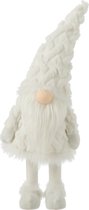 J-Line figuur Kabouter Witte Baard - textiel - wit - medium