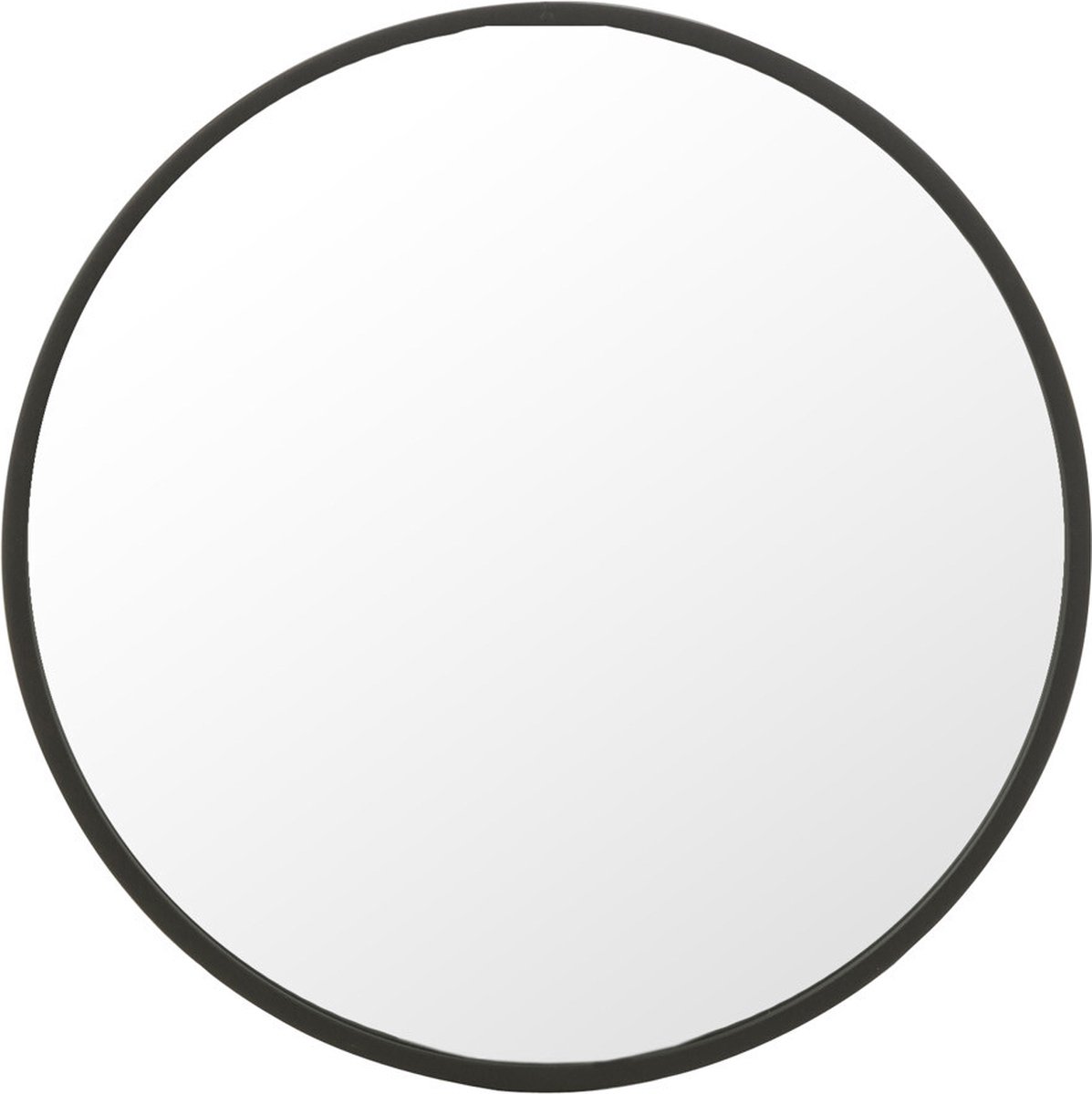 J-Line spiegel Rond - metaal - zwart - medium - Ø 50 cm
