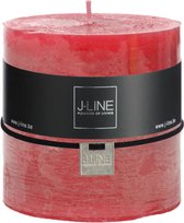 J-Line cilinderkaars - fuchsia - 80u - 6 stuks