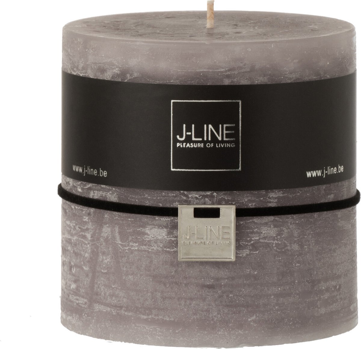 J-Line cilinderkaars - donkergrijs - 75U - small - 6 stuks