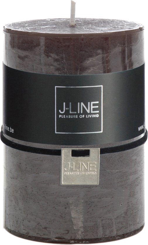 J-Line cilinderkaars - zwart - 48U - medium - 6 stuks