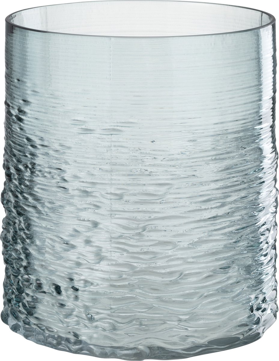 J-Line windlicht Zee - glas - blauw - small