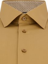 Hugo Boss overhemd mouwlengte 7 bruin