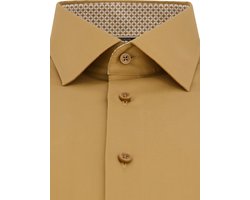 Hugo Boss overhemd mouwlengte 7 bruin