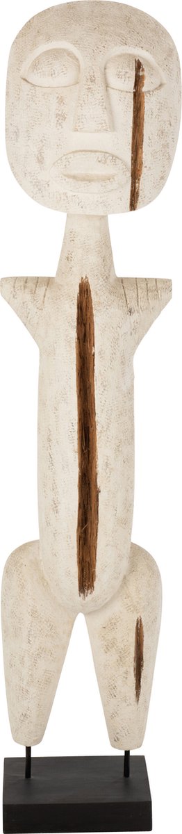 decoratie Primitief - hout - wit - extra large