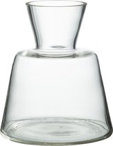 J-Line Vaas Conisch Glas Transparant Small